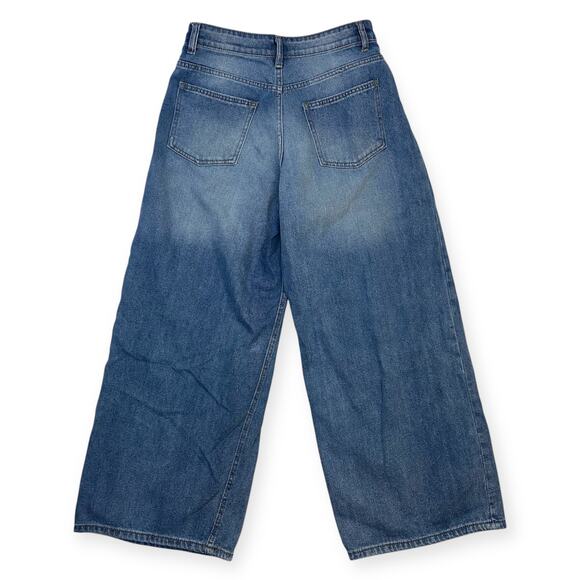 PrettyLittleThing Wide Leg Denim Jeans Blue Women's 6 - Picture 2 of 7